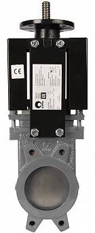 Задвижка шиберная из нержавеющей стали с ISO-фланцем СМО AB-02-0250-Ру6-ISO-E (PN6 DN250)