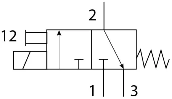Распределитель с пилотным управлением Festo MDH-3/2-24DC
