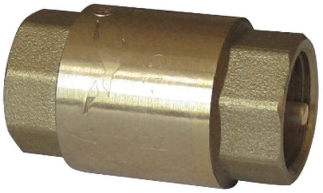 Клапан обратный пружинный латунный, латунный шток Ду20 Ру10 (DN20 PN10)