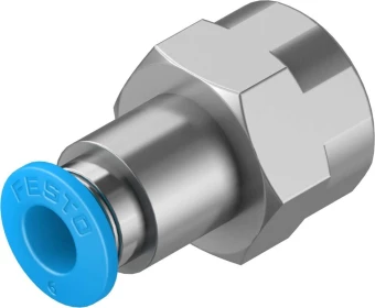 Штуцер цанговый с внутренней резьбой Festo QSF-1/4-6-B