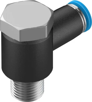 Штуцер цанговый угловой с наружным шестигранником Festo QSLV-1/8-4