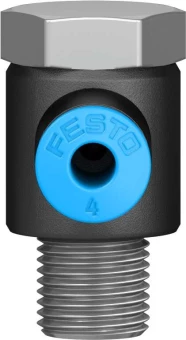 Штуцер цанговый угловой с наружным шестигранником Festo QSLV-1/8-4