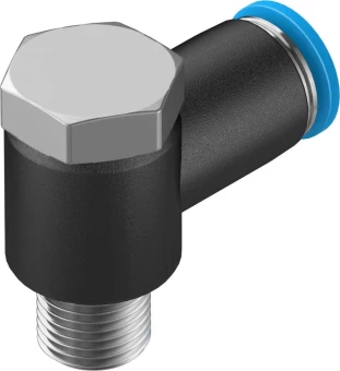 Штуцер цанговый угловой с наружным шестигранником Festo QSLV-1/8-6