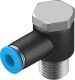 Штуцер цанговый угловой с наружным шестигранником Festo QSLV-1/4-6