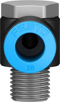 Штуцер цанговый угловой с наружным шестигранником Festo QSLV-1/4-10