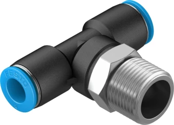 Тройник цанговый с резьбой переходной Festo QST-3/8-8