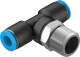 Тройник цанговый с резьбой переходной Festo QST-3/8-8
