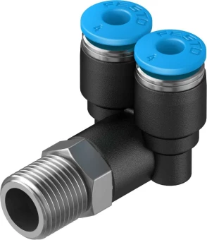 Тройник цанговый с резьбой угловой Festo QSYL-1/8-4