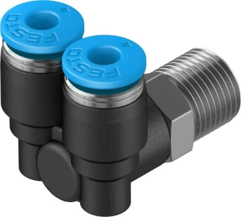Тройник цанговый с резьбой угловой Festo QSYL-1/8-4