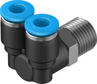 Тройник цанговый с резьбой угловой Festo QSYL-1/4-6