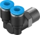 Тройник цанговый с резьбой угловой Festo QSYL-1/4-6