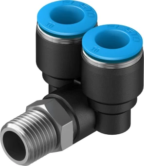 Тройник цанговый с резьбой угловой Festo QSYL-1/4-10