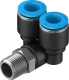 Тройник цанговый с резьбой угловой Festo QSYL-1/4-10