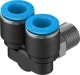 Тройник цанговый с резьбой угловой Festo QSYL-1/4-10
