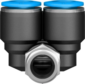 Тройник цанговый с резьбой угловой Festo QSYL-3/8-12