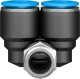 Тройник цанговый с резьбой угловой Festo QSYL-3/8-12