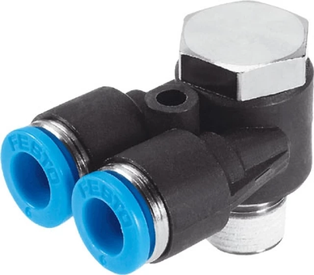 Тройник цанговый с резьбой угловой Festo QSYLV-1/4-8