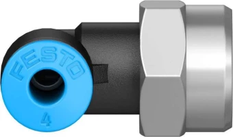 Штуцер цанговый угловой с внутренней резьбой Festo QSLF-1/8-4-B