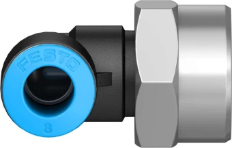 Штуцер цанговый угловой с внутренней резьбой Festo QSLF-3/8-8-B
