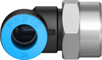 Штуцер цанговый угловой с внутренней резьбой Festo QSLF-3/8-10-B