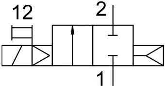 Клапан с электроуправлением Festo MN1H-2-3/8-MS