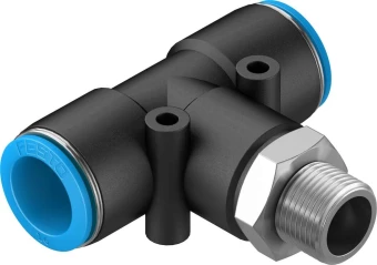 Тройник цанговый с резьбой переходной Festo QST-3/8-16