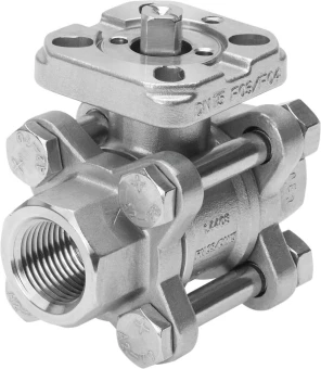 Шаровой кран Festo VZBA-1/4"-GG-63-T-22-F0304-V4V4T Ру63 Ду8 (PN63 DN8)