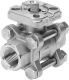 Шаровой кран Festo VZBA-1/4"-GG-63-T-22-F0304-V4V4T Ру63 Ду8 (PN63 DN8)