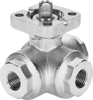 Шаровой кран Festo VZBA-3/8"-GGG-63-32L-F0304-V4V4T Ру63 Ду10 (PN63 DN10)