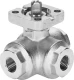 Шаровой кран Festo VZBA-3/8"-GGG-63-32L-F0304-V4V4T Ру63 Ду10 (PN63 DN10)
