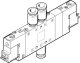 Распределитель с электроуправлением Festo CPE18-M1H-5/3G-QS-8