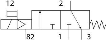 Распределитель с электроуправлением Festo MEBH-3/2-1/8-B