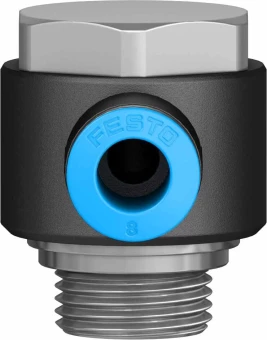 Штуцер цанговый угловой с наружным шестигранником Festo QSLV-G3/8-8