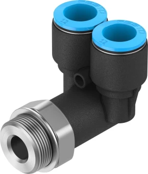 Тройник цанговый с резьбой угловой Festo QSYL-G3/8-8