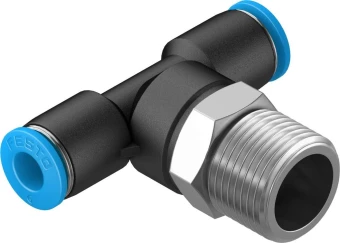 Тройник цанговый с резьбой переходной Festo QST-3/8-6