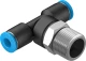 Тройник цанговый с резьбой переходной Festo QST-3/8-6