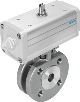 Шаровой кран с приводом Festo VZBC-32-FF-40-22-F0405-V4V4T-PP60-R-90-C Ру40 Ду32 (PN40 DN32)