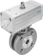 Шаровой кран с приводом Festo VZBC-32-FF-40-22-F0405-V4V4T-PP60-R-90-C Ру40 Ду32 (PN40 DN32)