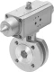 Шаровой кран с приводом Festo VZBC-65-FF-16-22-F07-V4V4T-PS180-R-90-4-C Ру16 Ду65 (PN16 DN65)
