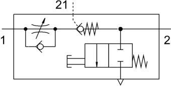 Дроссель с обратным клапаном Festo VFOF-LE-BAH-G14-Q8
