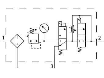 Блок подготовки воздуха Festo LFRS-1/4-D-MINI-KD