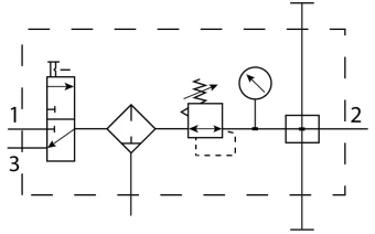 Блок подготовки воздуха Festo LFRS-1/4-D-MIDI-KB