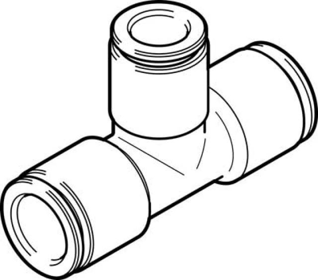Тройник цанговый переходной Festo NPQH-T-Q8-Q6-P10