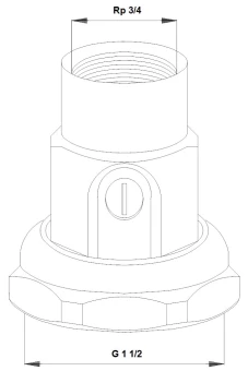 Отсечной клапан с накидными гайками Grundfos 519805