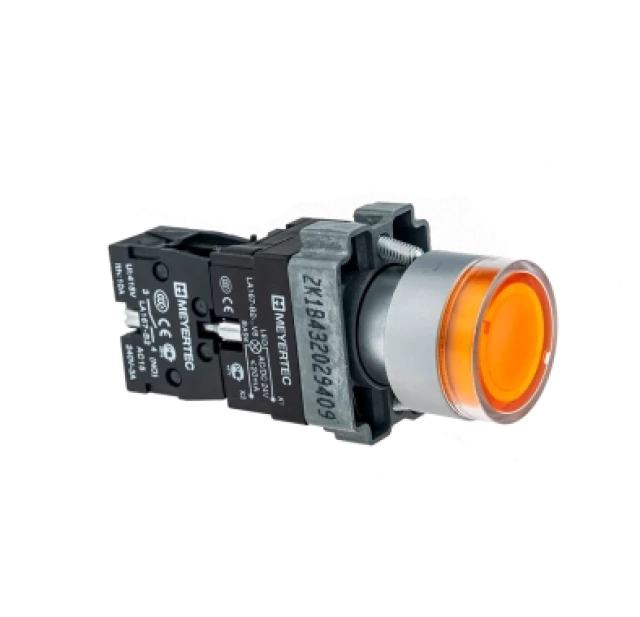 Кнопка с LED подсветкой с пружинным возвратом MEYERTEC MTB2-BW3563