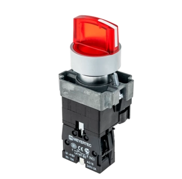Переключатель с LED подсветкой с фиксацией MEYERTEC MTB2-BK2461