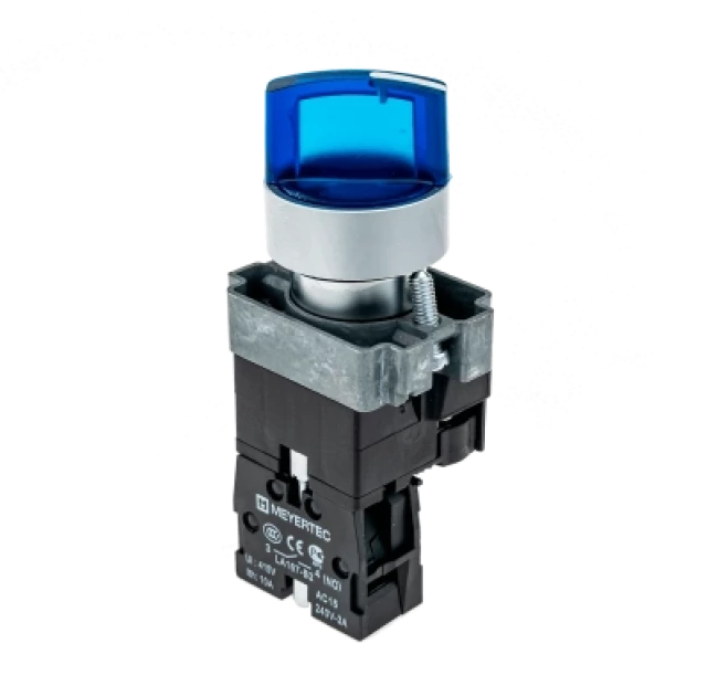 Переключатель с LED подсветкой с фиксацией MEYERTEC MTB2-BK2661
