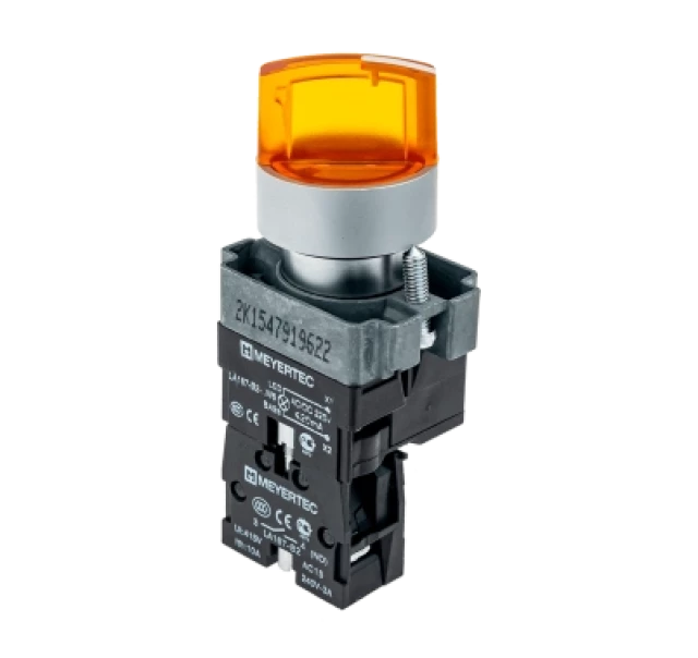 Переключатель с LED подсветкой с фиксацией MEYERTEC MTB2-BK2563