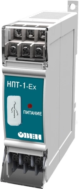 Искрозащищенный нормирующий преобразователь на DIN рейку НПТ-1-00-1-1-ЕХ ОВЕН НПТ-1.00.1.1.ЕХ