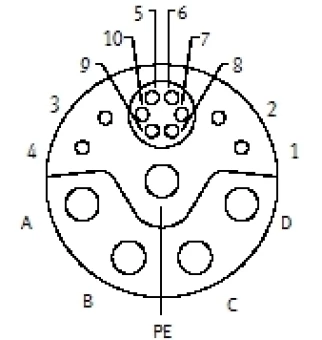 Кабель электродвигателя Festo NEBM-M23G15-EH-5-Q7N-R3LEG14